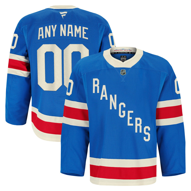 New York Rangers Blue Centennial Authentic Pro Custom Jersey