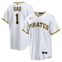 Pittsburgh Pirates White #1 Dad Home Replica Jersey