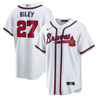Atlanta Braves Austin Riley White Home Replica Player Jersey