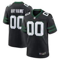 New York Jets Legacy Black Alternate Custom Game Jersey