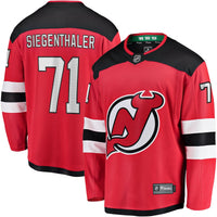 New Jersey Devils Jonas Siegenthaler Red Home Breakaway Player Jersey