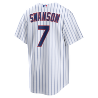 Chicago Cubs Dansby Swanson White Home Replica Jersey