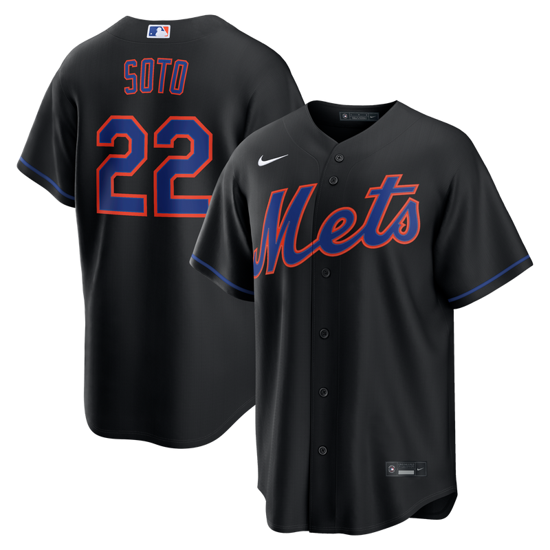 New York Mets Juan Soto Black Alternate Replica Jersey