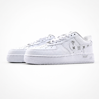 Nike x Louis Vuitton Air Force 1 Low 07 Sneakers Triple White Embossed Monogram - Unisex