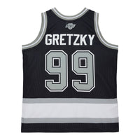 Los Angeles Kings Wayne Gretzky Black Maxxed Out Fashion Basketball Jersey