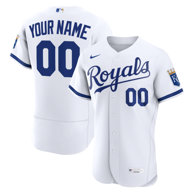 Kansas City Royals White Home Authentic Custom Jersey