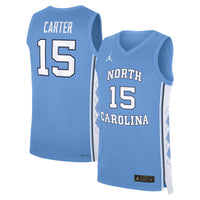 Vince Carter Carolina Blue North Carolina Tar Heels Road Replica Basketball Jersey