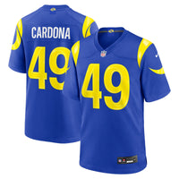 Los Angeles Rams Joe Cardona Royal Team Game Jersey