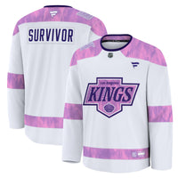 Los Angeles Kings White Hockey Fights Cancer Survivor Practice Jersey