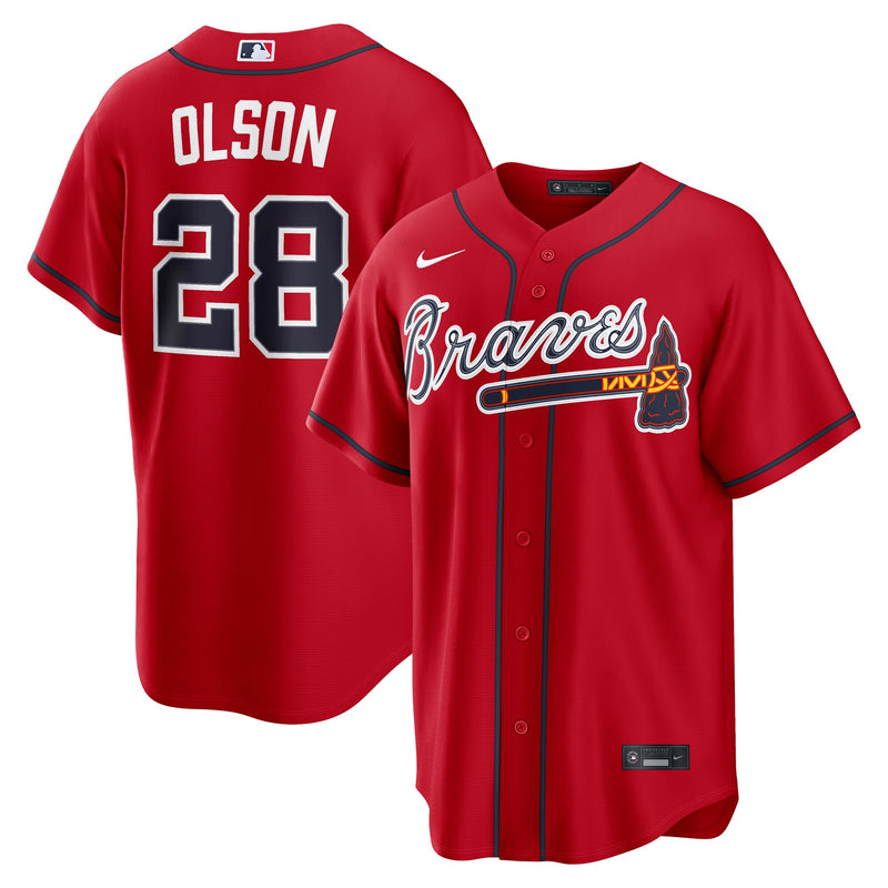 Atlanta Braves Matt Olson Red Alternate Replica Jersey