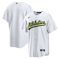 Athletics White Home Blank Replica Jersey
