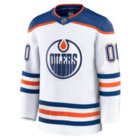 Edmonton Oilers White Away Premium Custom Jersey