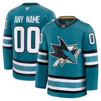San Jose Sharks Teal Home Premium Custom Jersey