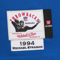New York Giants 1994 Michael Strahan Royal Authentic Throwback Retired Player Jersey