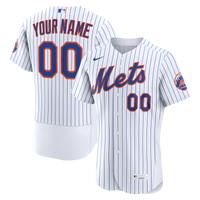 New York Mets White Home Authentic Custom Jersey