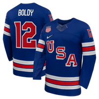 US Hockey Matthew Boldy Royal 2026 Home Replica Jersey
