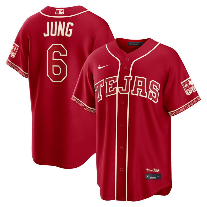 Texas Rangers Josh Jung Red 2026 City Connect Stadium Jersey