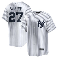 New York Yankees Giancarlo Stanton White Home Replica Player Name Jersey