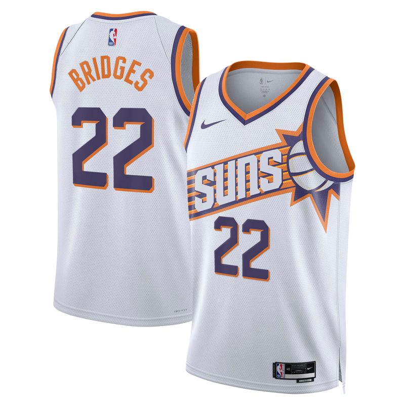 Phoenix Suns Association Edition Swingman Jersey - White - Miles Bridges