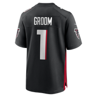 Atlanta Falcons Number 1 Groom Black Game Jersey