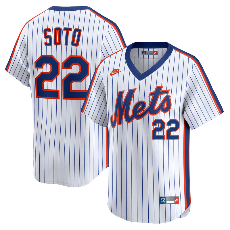 New York Mets Juan Soto White Cooperstown Collection Limited 40th Anniversary Jersey