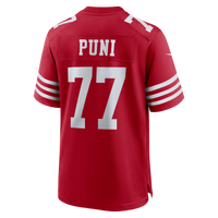 San Francisco 49ers Dominick Puni Scarlet Team Game Jersey