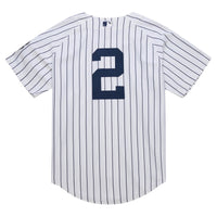 New York Yankees Derek Jeter White 2014 Cooperstown Collection Authentic Throwback Jersey
