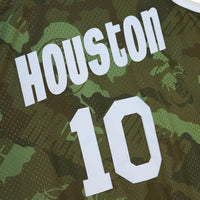 Houston Rockets Sam Cassell 1993 Ghost Camo Swingman Jersey - Green