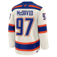 Edmonton Oilers Connor McDavid Light Beige Alternate Premium Jersey