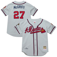 Atlanta Braves Fred McGriff Gray 1995 Throwback Authentic Jersey