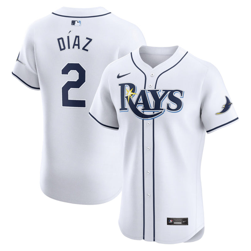 Tampa Bay Rays Yandy Diaz White Home Elite Player Jersey