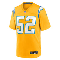 Los Angeles Chargers Khalil Mack Gold Alternate Charger Power Game Player Jersey