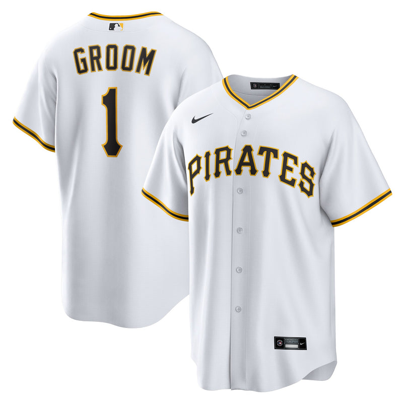 Pittsburgh Pirates White #1 Groom Home Replica Jersey