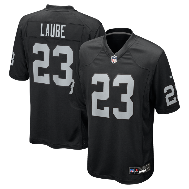 Las Vegas Raiders Dylan Laube Black Team Game Jersey