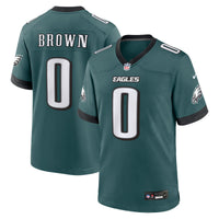 Philadelphia Eagles Marquise Brown Midnight Green Team Game Jersey
