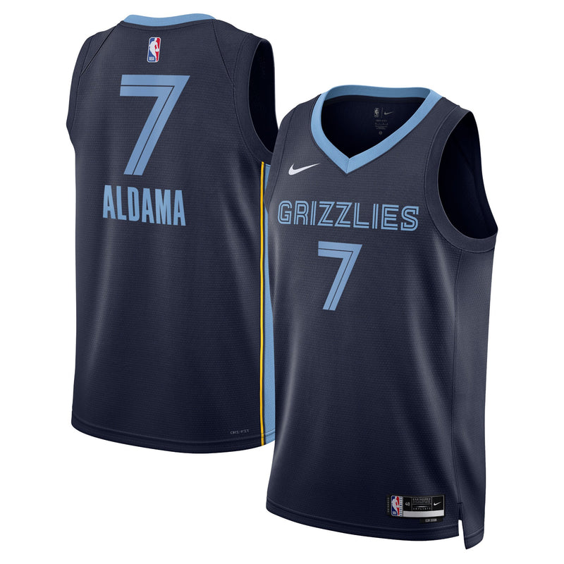 Memphis Grizzlies Icon Edition Swingman Jersey - Navy - Santi Aldama