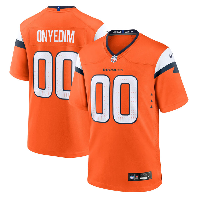 Denver Broncos Tyler Onyedim Orange Game Jersey