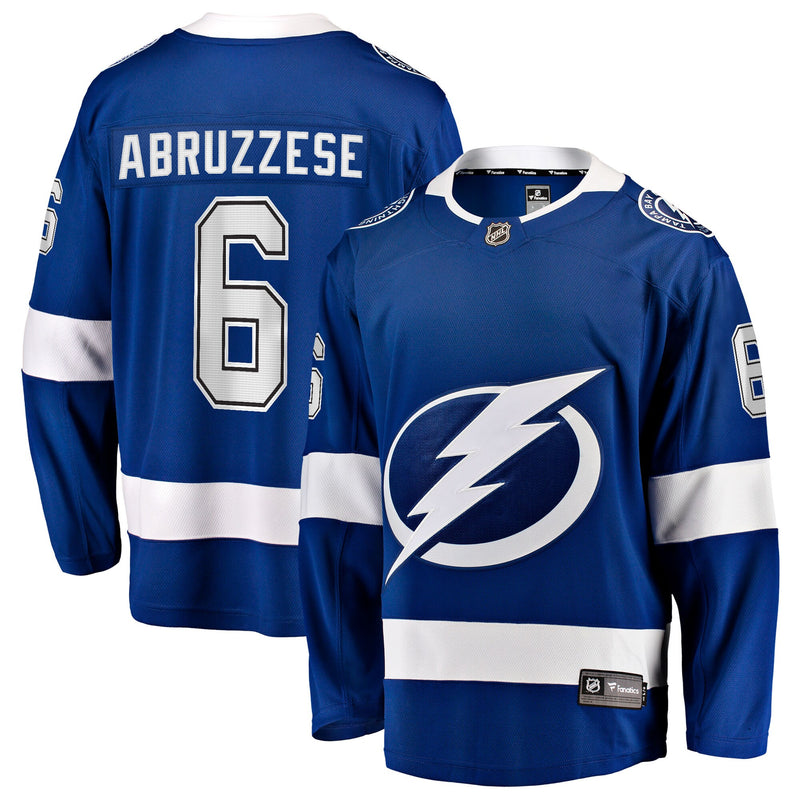 Tampa Bay Lightning Nick Abruzzese Blue Home Breakaway Jersey