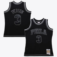 Philadelphia 76ers Allen Iverson 1996 Contrast 2K Swingman Jersey - Black
