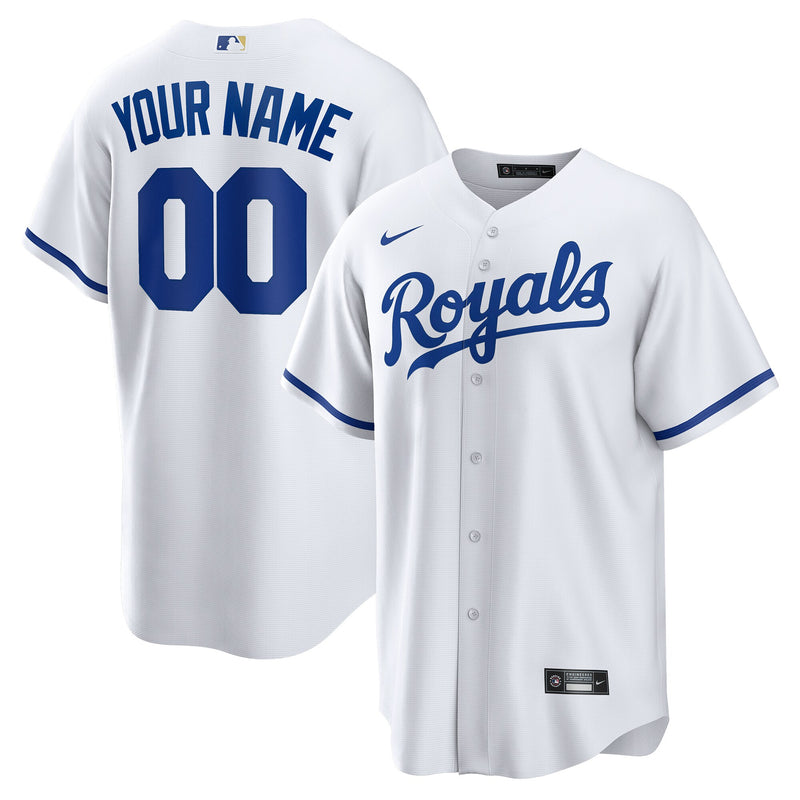Kansas City Royals White Replica Custom Jersey