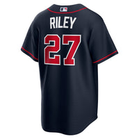 Atlanta Braves Austin Riley Navy Alternate Replica Jersey