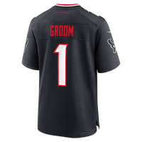 Houston Texans Number 1 Groom Navy Game Jersey