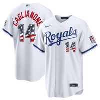 Fourth of July Kansas City Royals Jac Caglianone White USA 250 Stadium Jersey