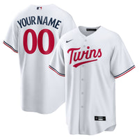 Minnesota Twins White Home Replica Custom Jersey