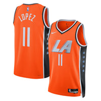 LA Clippers 2025/26 City Edition Swingman Jersey - Orange - Brook Lopez