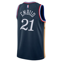 Philadelphia 76ers 2025/26 City Edition Swingman Jersey - Navy - Joel Embiid