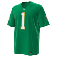 #1 Notre Dame Fighting Irish Irish Wear Green Football Replica Jersey - Kelly Green