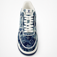Nike x Louis Vuitton Air Force 1 Low 07 Sneakers Black Denim Monogram - Unisex