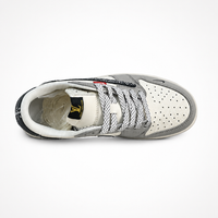 Travis Scott x Nike x Louis Vuitton Air Jordan 1 Low Sneakers White Grey Black Monogram - Unisex