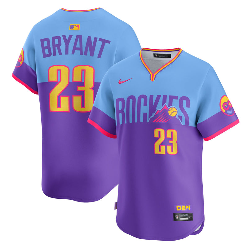 Colorado Rockies Kris Bryant Purple/Light Blue 2025 City Connect Limited Player Jersey